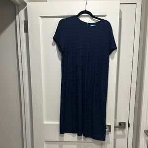 NWT J. McLaughlin Navy Blue Short Sleeve Women's Dress Size L
